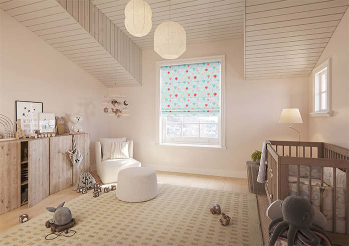 Balloon Festival, Multi - Twist&Fit Roman Blind - Image 6
